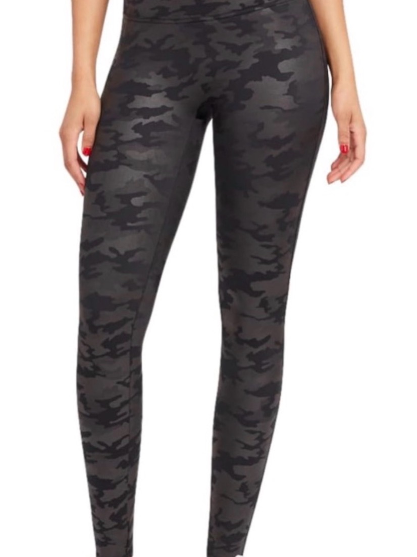 Spanx Black Camo High-Waist Leggings